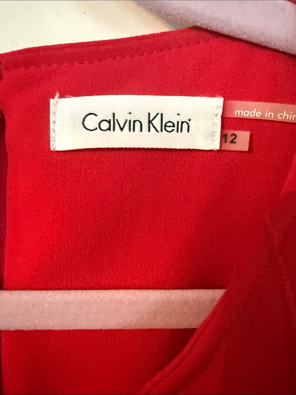 Calvin Klein Red Sleeveless Ruffle-Front Midi Dress - Picture 7 of 7